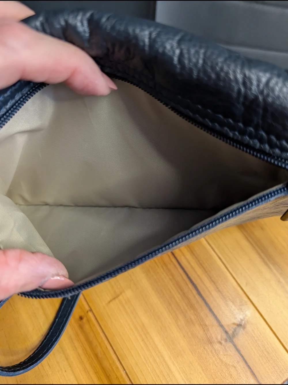 Minimalist Fold-Over Crossbody Bag - Navy